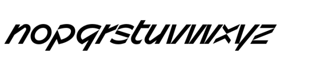 Sizek Medium Super Italic Font LOWERCASE