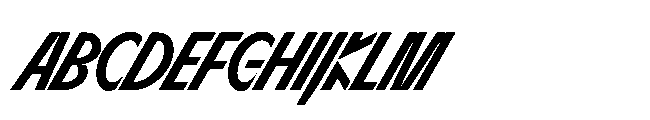 Sizek Pro Compressed Bold Super Italic Font UPPERCASE