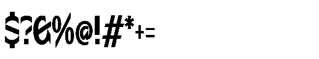 Sizek Pro Compressed Bold Font OTHER CHARS