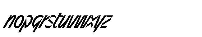 Sizek Pro Compressed Book Super Italic Font LOWERCASE