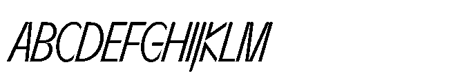 Sizek Pro Compressed Clear Italic Font UPPERCASE