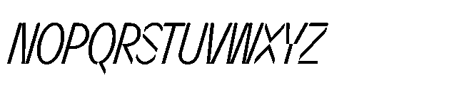 Sizek Pro Compressed Clear Italic Font UPPERCASE