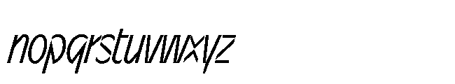 Sizek Pro Compressed Clear Italic Font LOWERCASE