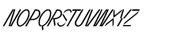 Sizek Pro Compressed Clear Super Italic Font UPPERCASE