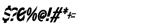 Sizek Pro Compressed Extra Bold Italic Font OTHER CHARS