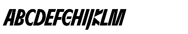 Sizek Pro Compressed Extra Bold Italic Font UPPERCASE