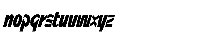 Sizek Pro Compressed Extra Bold Italic Font LOWERCASE