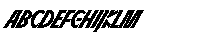 Sizek Pro Compressed Extra Bold Super Italic Font UPPERCASE