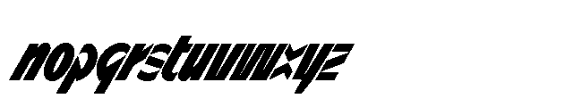 Sizek Pro Compressed Extra Bold Super Italic Font LOWERCASE