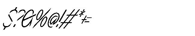 Sizek Pro Compressed Light Super Italic Font OTHER CHARS