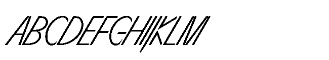 Sizek Pro Compressed Light Super Italic Font UPPERCASE