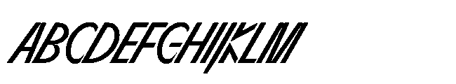 Sizek Pro Compressed Medium Super Italic Font UPPERCASE