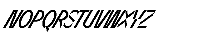 Sizek Pro Compressed Medium Super Italic Font UPPERCASE