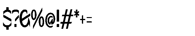 Sizek Pro Compressed Medium Font OTHER CHARS