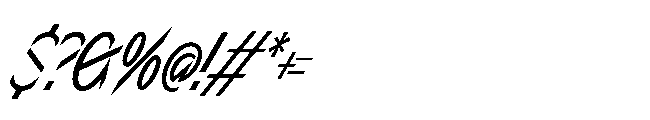 Sizek Pro Compressed Regular Super Italic Font OTHER CHARS