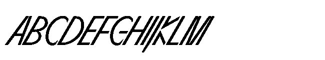 Sizek Pro Compressed Regular Super Italic Font UPPERCASE
