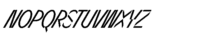 Sizek Pro Compressed Regular Super Italic Font UPPERCASE