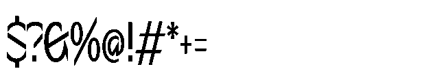 Sizek Pro Compressed Regular Font OTHER CHARS