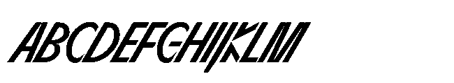 Sizek Pro Compressed Semi Bold Super Italic Font UPPERCASE