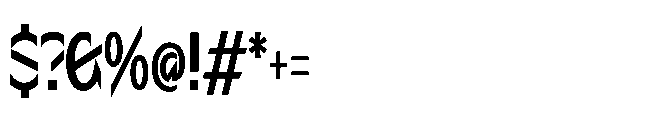 Sizek Pro Compressed Semi Bold Font OTHER CHARS