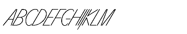 Sizek Pro Compressed Thin Super Italic Font UPPERCASE