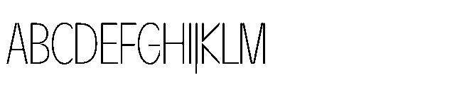 Sizek Pro Compressed Thin Font UPPERCASE