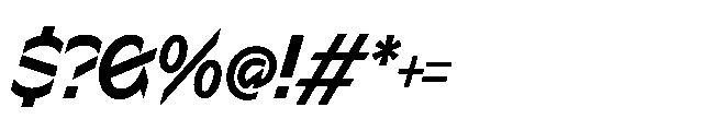 Sizek Pro Condensed Bold Italic Font OTHER CHARS