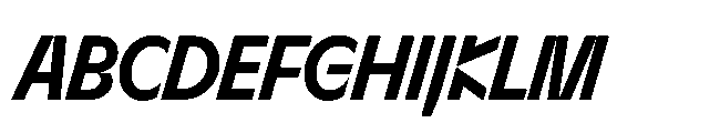 Sizek Pro Condensed Bold Italic Font UPPERCASE