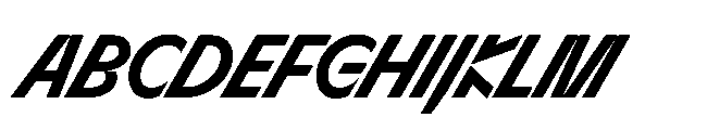 Sizek Pro Condensed Bold Super Italic Font UPPERCASE