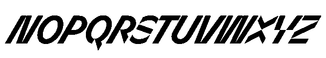 Sizek Pro Condensed Bold Super Italic Font UPPERCASE