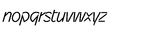 Sizek Pro Condensed Clear Italic Font LOWERCASE
