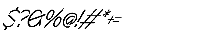 Sizek Pro Condensed Clear Super Italic Font OTHER CHARS