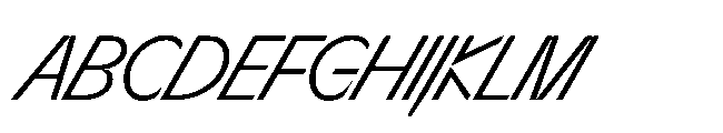 Sizek Pro Condensed Clear Super Italic Font UPPERCASE