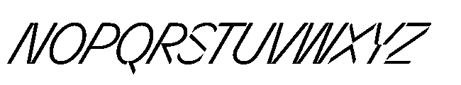 Sizek Pro Condensed Clear Super Italic Font UPPERCASE