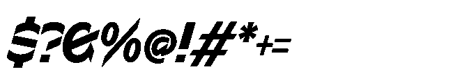 Sizek Pro Condensed Extra Bold Italic Font OTHER CHARS