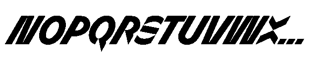 Sizek Pro Condensed Extra Bold Super Italic Font UPPERCASE