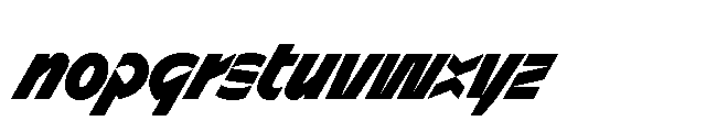 Sizek Pro Condensed Extra Bold Super Italic Font LOWERCASE