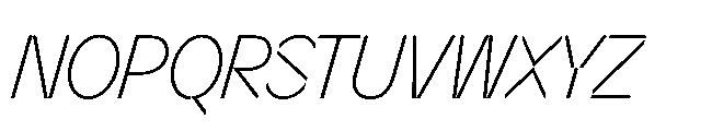 Sizek Pro Condensed Extra Light Italic Font UPPERCASE
