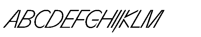 Sizek Pro Condensed Light Super Italic Font UPPERCASE