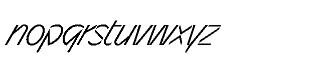 Sizek Pro Condensed Light Super Italic Font LOWERCASE
