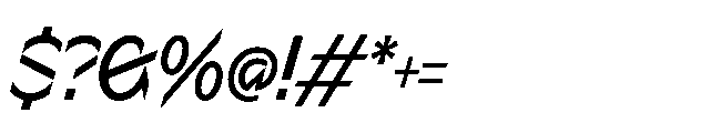 Sizek Pro Condensed Medium Italic Font OTHER CHARS