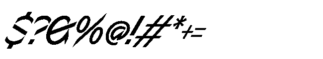 Sizek Pro Condensed Medium Super Italic Font OTHER CHARS