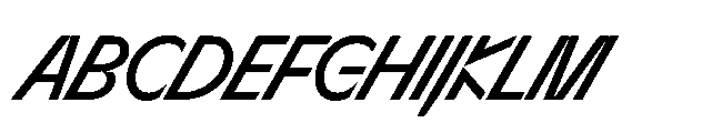 Sizek Pro Condensed Medium Super Italic Font UPPERCASE