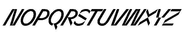 Sizek Pro Condensed Medium Super Italic Font UPPERCASE