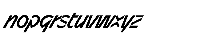 Sizek Pro Condensed Medium Super Italic Font LOWERCASE