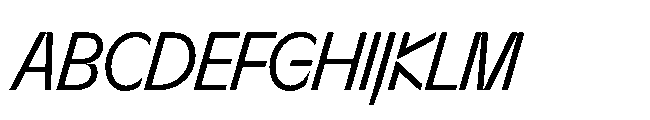 Sizek Pro Condensed Regular Italic Font UPPERCASE