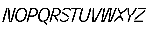 Sizek Pro Condensed Regular Italic Font UPPERCASE