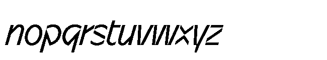 Sizek Pro Condensed Regular Italic Font LOWERCASE