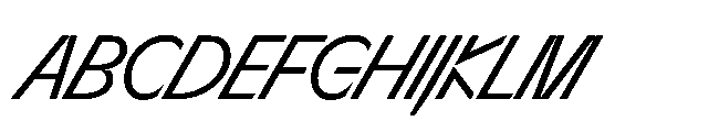 Sizek Pro Condensed Regular Super Italic Font UPPERCASE