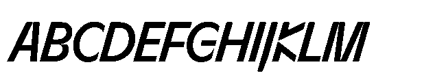 Sizek Pro Condensed Semi Bold Italic Font UPPERCASE